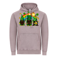 Vintage Zinc St. Patrick's afro gnomies with rainbow Vintage Hoodie - BundleAndBundleShop