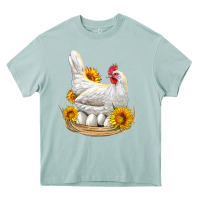 Arona Perched Chicken With Sunflowers Heavy Core Tee - LillyAllenDesigns