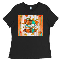 Black blessed pumpkin Ladies Tee - NancyCooperArtShop