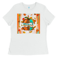 White blessed pumpkin Ladies Tee - NancyCooperArtShop