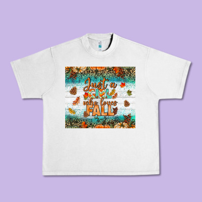 Just A Girl Who Loves Fall Tumbler Urban Heavy Tee Designed By Bundleandbundleshop
