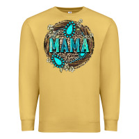 Antique Gold Mama with gemstone leopard Mother's Day Premium Sweatshirt - FaDigitalArtStudio