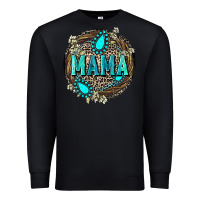 Black Mama with gemstone leopard Mother's Day Premium Sweatshirt - FaDigitalArtStudio
