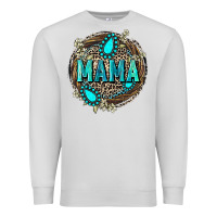 Dove Grey Mama with gemstone leopard Mother's Day Premium Sweatshirt - FaDigitalArtStudio