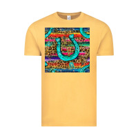 Vintage Mustard Western Horseshoe And Arrow With Leopard And Serape Seamless Pattern Vintage Tee - BundleAndBundleShop