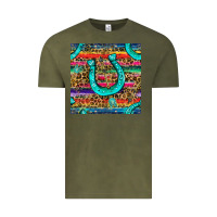 Vintage Olive Western Horseshoe And Arrow With Leopard And Serape Seamless Pattern Vintage Tee - BundleAndBundleShop