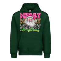 Forest Green merry merry merry christmas Urban Hoodie - CowhideDigitalArt