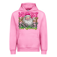 Fuchsia Pink merry merry merry christmas Urban Hoodie - CowhideDigitalArt