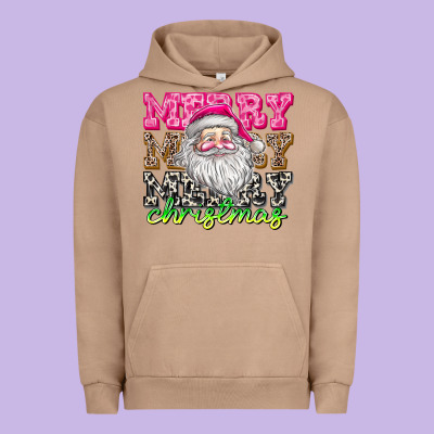 Merry Merry Merry Christmas Urban Hoodie Designed By Cowhidedigitalart