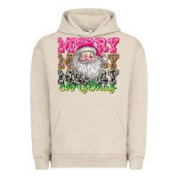 Pigment French Oak merry merry merry christmas Urban Hoodie - CowhideDigitalArt