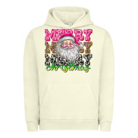 Pigment Pistachio merry merry merry christmas Urban Hoodie - CowhideDigitalArt