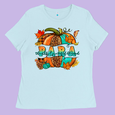 Para Pumpkin Ladies Tee Designed By Nancycooperartshop