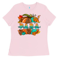 Bubblegum Pink para pumpkin Ladies Tee - NancyCooperArtShop