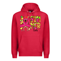 Cardinal Summer Girls Flamingo Premium Hoodie - CowCowDesign