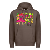 Coffee Summer Girls Flamingo Premium Hoodie - CowCowDesign