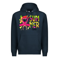Navy Summer Girls Flamingo Premium Hoodie - CowCowDesign