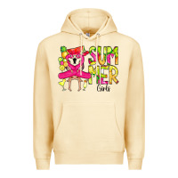 Pina Colada Summer Girls Flamingo Premium Hoodie - CowCowDesign