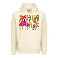 Sandshell Summer Girls Flamingo Premium Hoodie - CowCowDesign