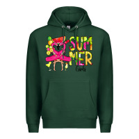 Sports Green Summer Girls Flamingo Premium Hoodie - CowCowDesign