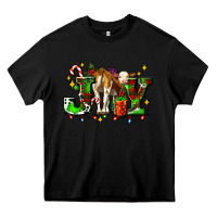 Black joy with baby cow and christmas gifts mistletoe Heavy Core Tee - AdoDesignShop