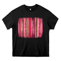 Black valentines day leopard glitter brushstroke Heavy Core Tee - Jasminsmagicworld