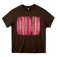 Chocolate Brown valentines day leopard glitter brushstroke Heavy Core Tee - Jasminsmagicworld
