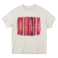Cream valentines day leopard glitter brushstroke Heavy Core Tee - Jasminsmagicworld