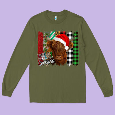 Merry Christmas Cow Long Sleeve Tee Designed By Bettercallsaul
