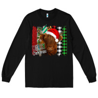 Black Merry Christmas Cow Long Sleeve Tee - Bettercallsaul