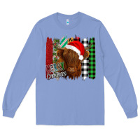Colony Blue Merry Christmas Cow Long Sleeve Tee - Bettercallsaul