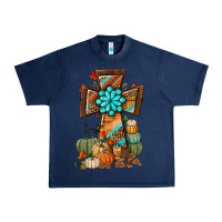 Navy fall cross Urban Heavy Tee - BundleAndBundleShop