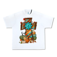 White fall cross Urban Heavy Tee - BundleAndBundleShop