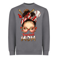 Storm Baseball Mom Messy Bun Heavyweight Sweatshirt - texasbilliewilder