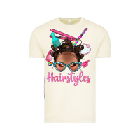 Vintage Arctic Afro Bantu Knots Hairstyles Messy Bun With Clasp Bbs Vintage Tee - BundleAndBundleShop