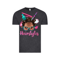 Vintage Black Afro Bantu Knots Hairstyles Messy Bun With Clasp Bbs Vintage Tee - BundleAndBundleShop