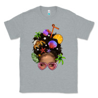 Heather Grey Beach Hair Afro Messy Bun Bbs Classic Tee - BundleAndBundleShop