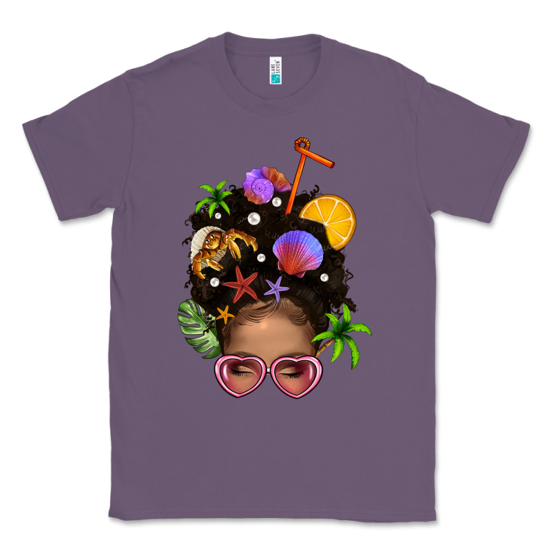 Beach Hair Afro Messy Bun Bbs Classic Tee by BundleAndBundleShop | Teevron