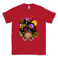 Red Beach Hair Afro Messy Bun Bbs Classic Tee - BundleAndBundleShop