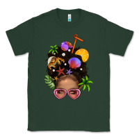 Sports Green Beach Hair Afro Messy Bun Bbs Classic Tee - BundleAndBundleShop