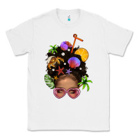 White Beach Hair Afro Messy Bun Bbs Classic Tee - BundleAndBundleShop