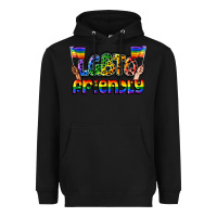 Black lgbtq friendly pride Heavyweight Hoodie - FaDigitalArtStudio
