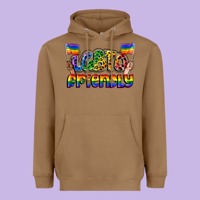 Lgbtq Friendly Pride Heavyweight Hoodie Designed By Fadigitalartstudio