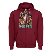 Burgundy Keep your soul clean boots dirty Cowboy western Zipper Hoodie - HowdyJamesFarm