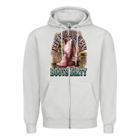 Dove Grey Keep your soul clean boots dirty Cowboy western Zipper Hoodie - HowdyJamesFarm