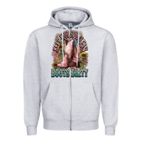 Heather Grey Keep your soul clean boots dirty Cowboy western Zipper Hoodie - HowdyJamesFarm