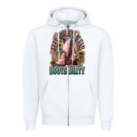 White Keep your soul clean boots dirty Cowboy western Zipper Hoodie - HowdyJamesFarm