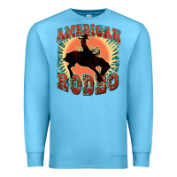 Ocean Blue American rodeo Premium Sweatshirt - FaDigitalArtStudio