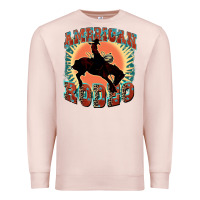 Pale Pink American rodeo Premium Sweatshirt - FaDigitalArtStudio