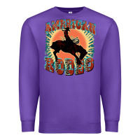 Purple American rodeo Premium Sweatshirt - FaDigitalArtStudio