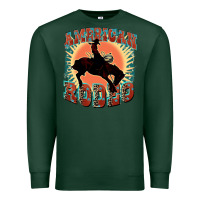 Sports Green American rodeo Premium Sweatshirt - FaDigitalArtStudio